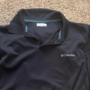 Columbia Black Polo with Blue Accents